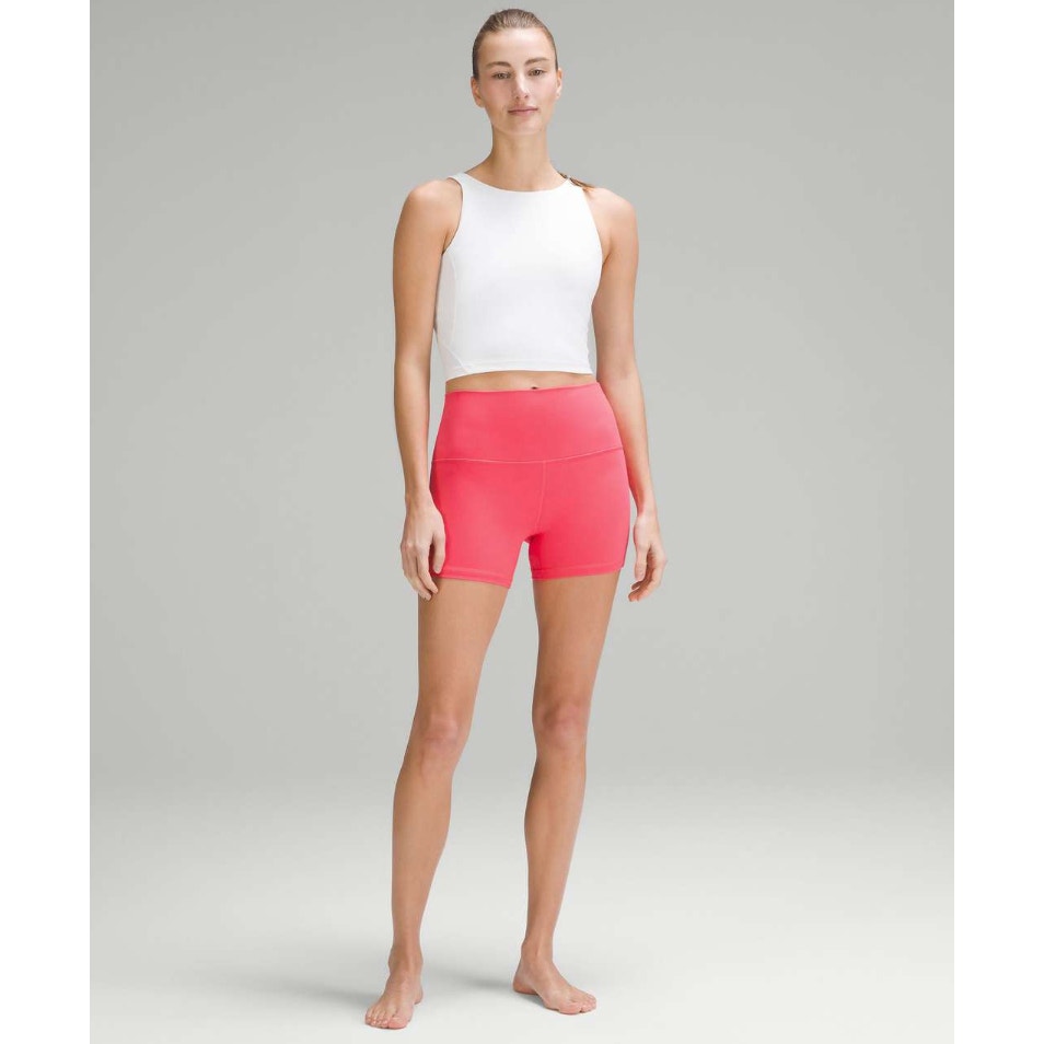 lululemon pink align high rise shorts - size 8, 4"