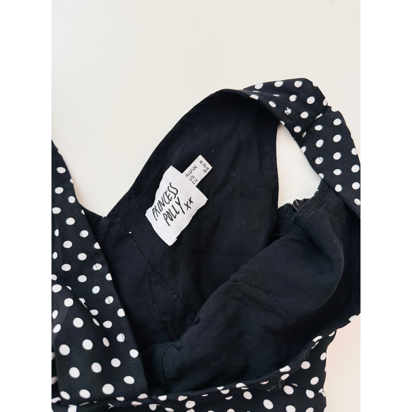 Princess polly nellie polka dot mini dress - size 2