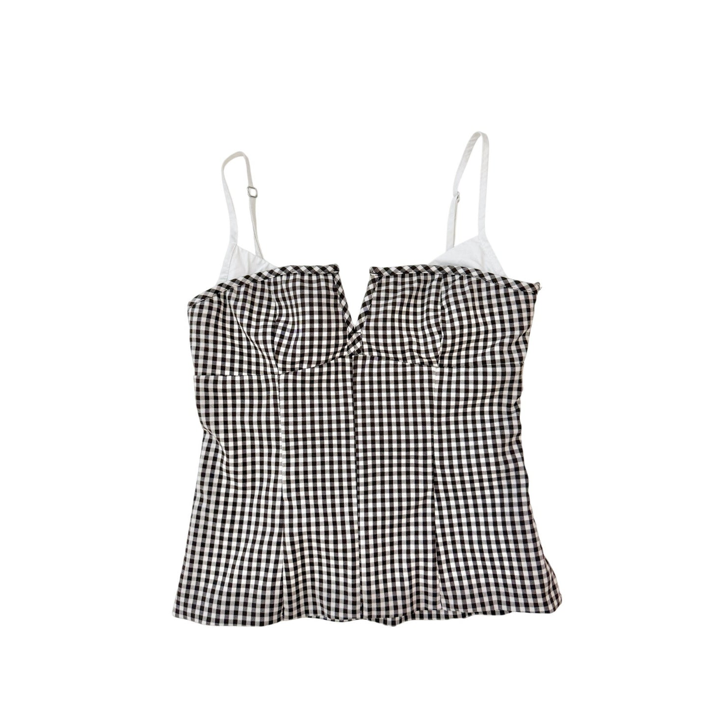 zara brown gingham corset top - size XS