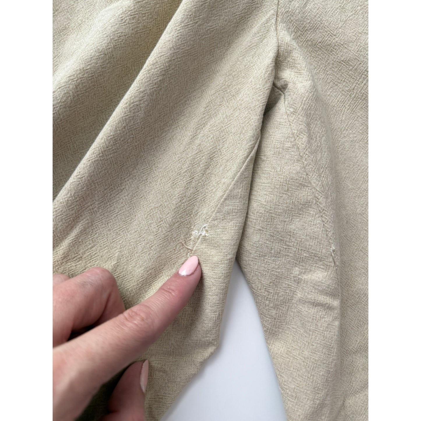 Free People mixed media tan jumpsuit - size small