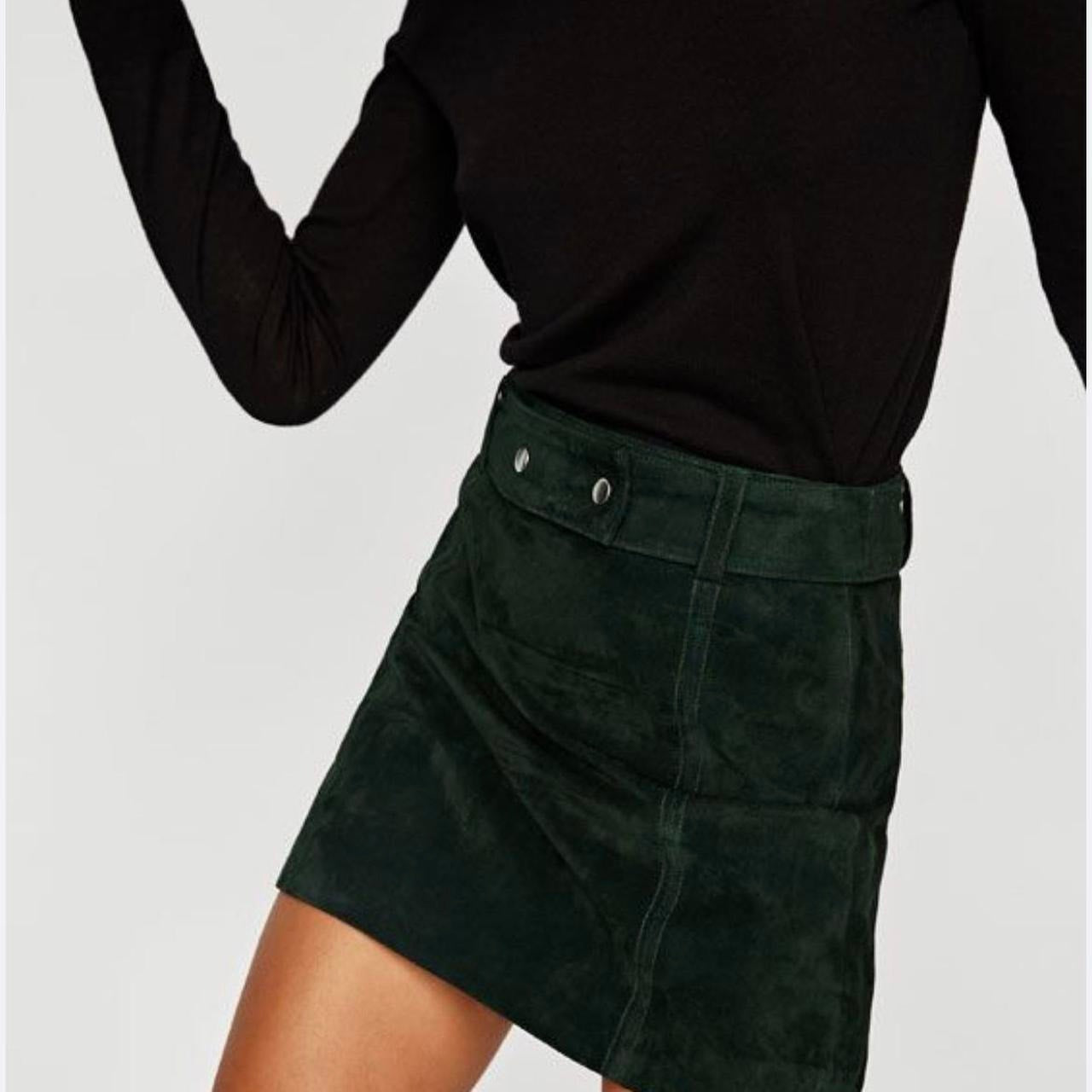 Zara suede belted mini skirt s - size small