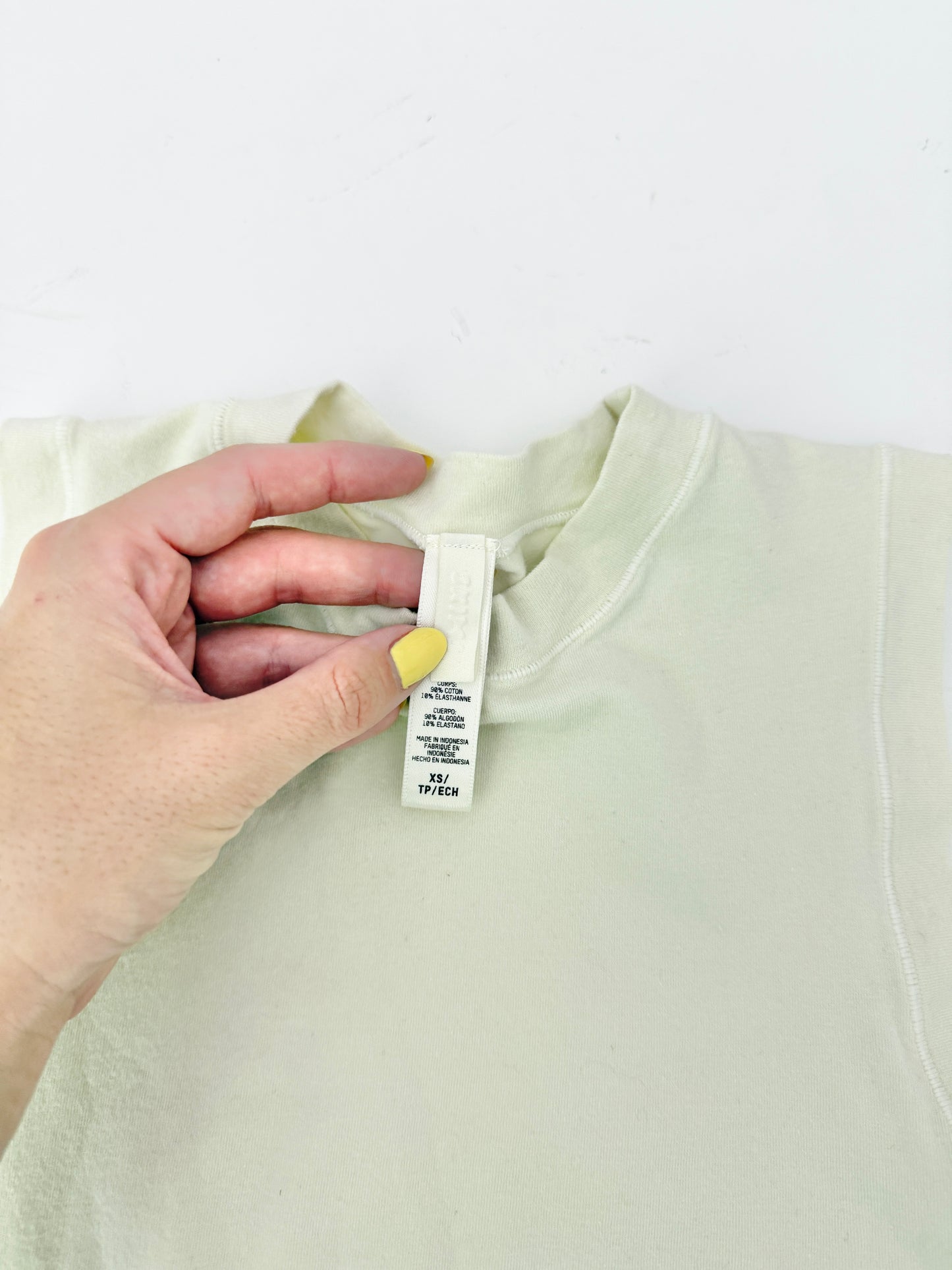 skims ivory cotton jersey tank top  (size XS)