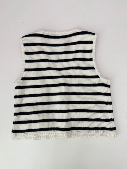 A&F navy and white striped vest (size medium)