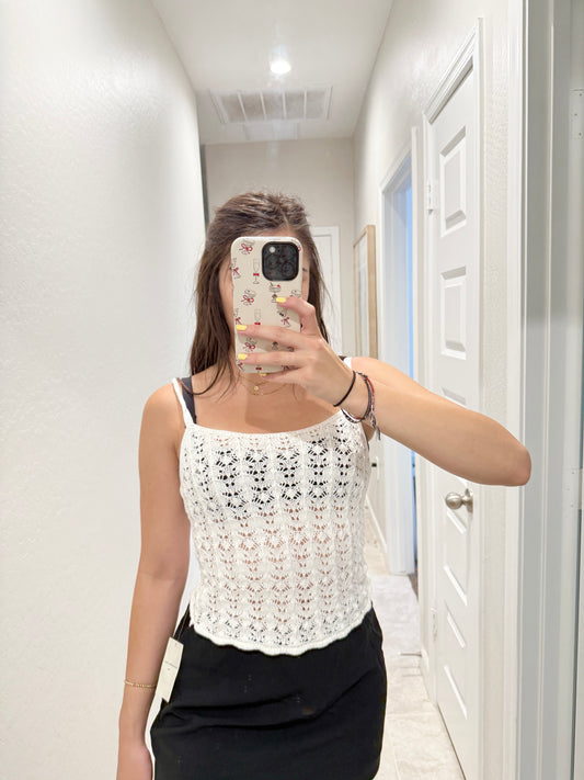 Aritzia wilfred crotchet tank top (size XS)