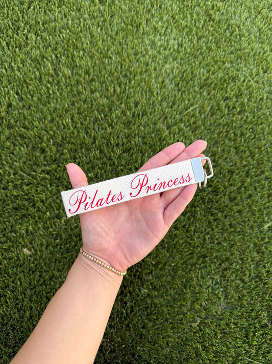 Pilates Princess wristlet keychain