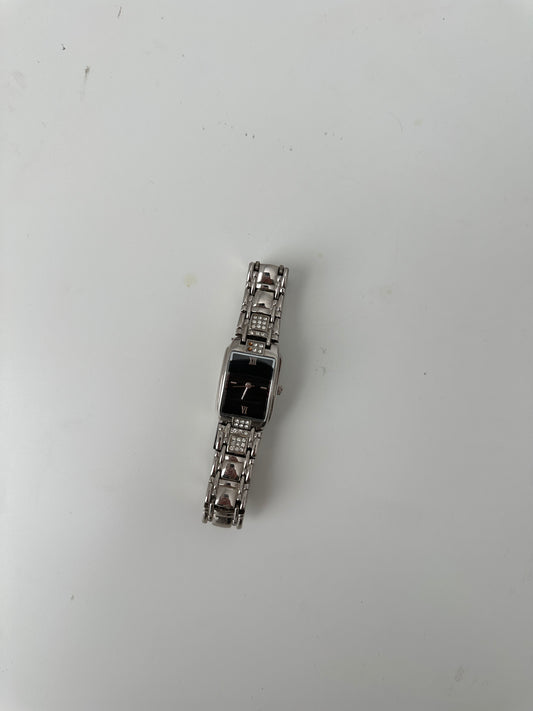 allude silver rhinestone watch