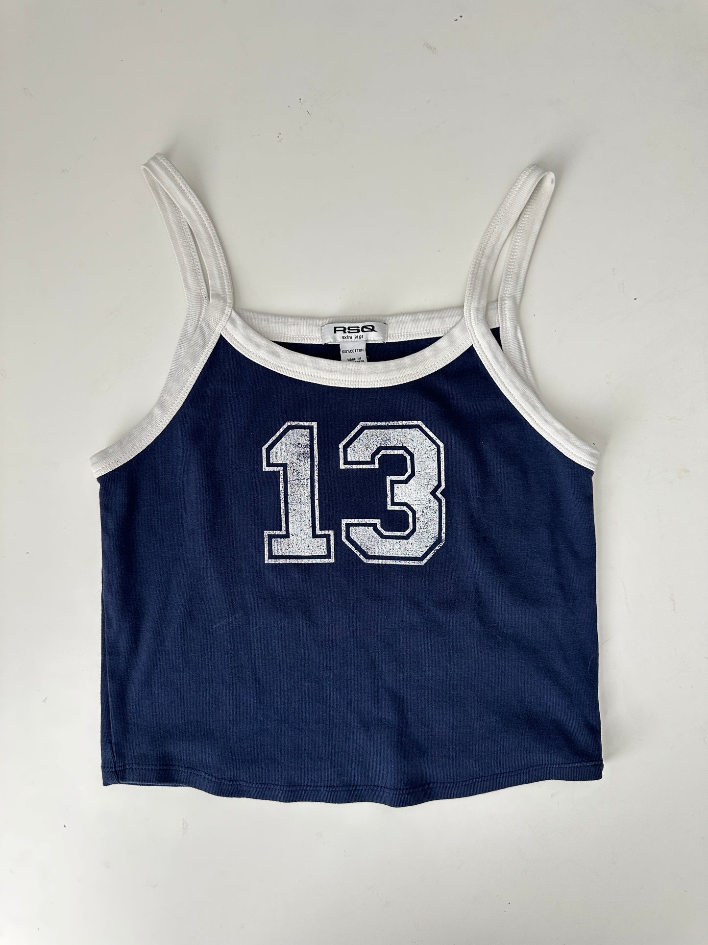 RSQ navy #13 tank top (size XL)