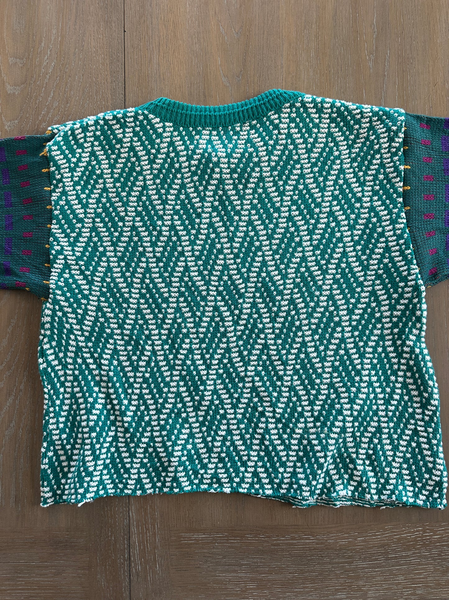 vintage teal knit sweater (size medium)