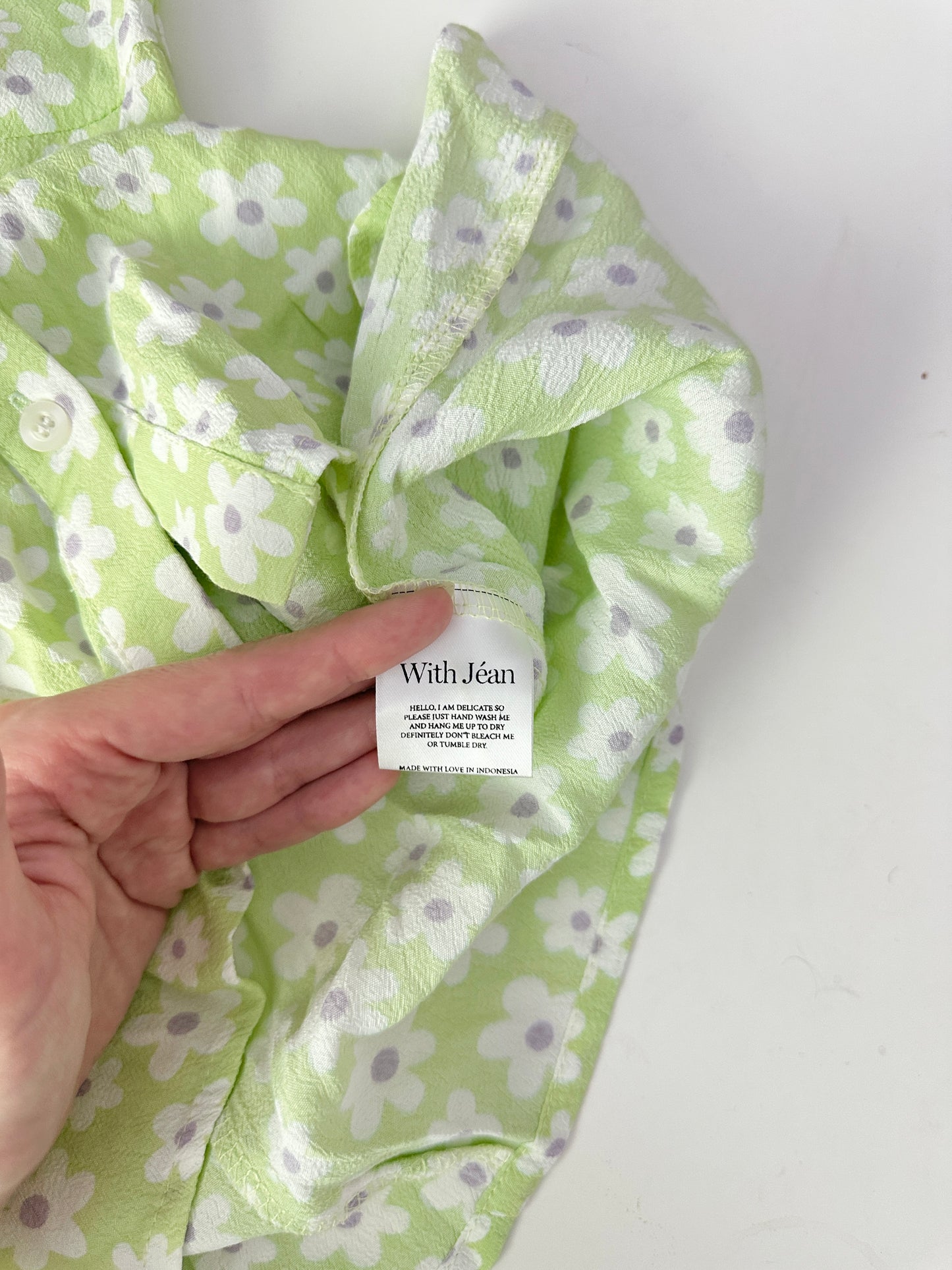 With Jean mint green isabella floral mini dress (size XS)