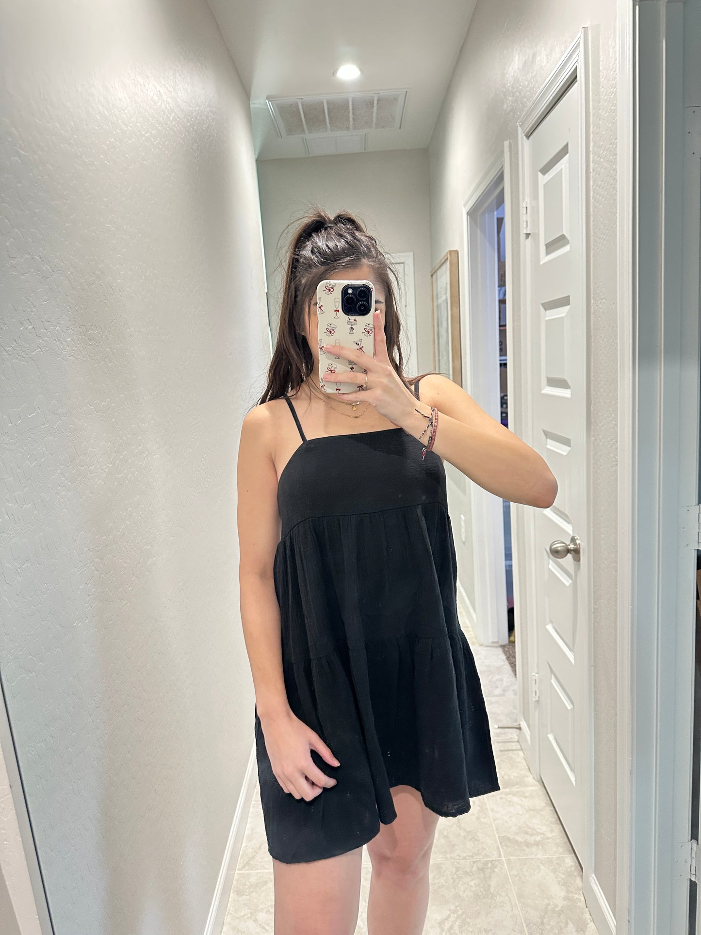 glassons baby doll gauze mini dress (size 8)