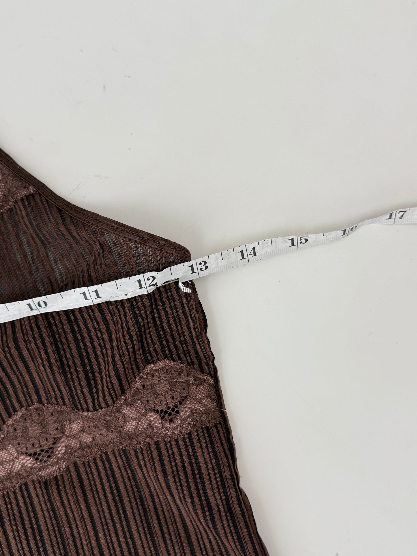 Rampage brown lace cami tank top - size small