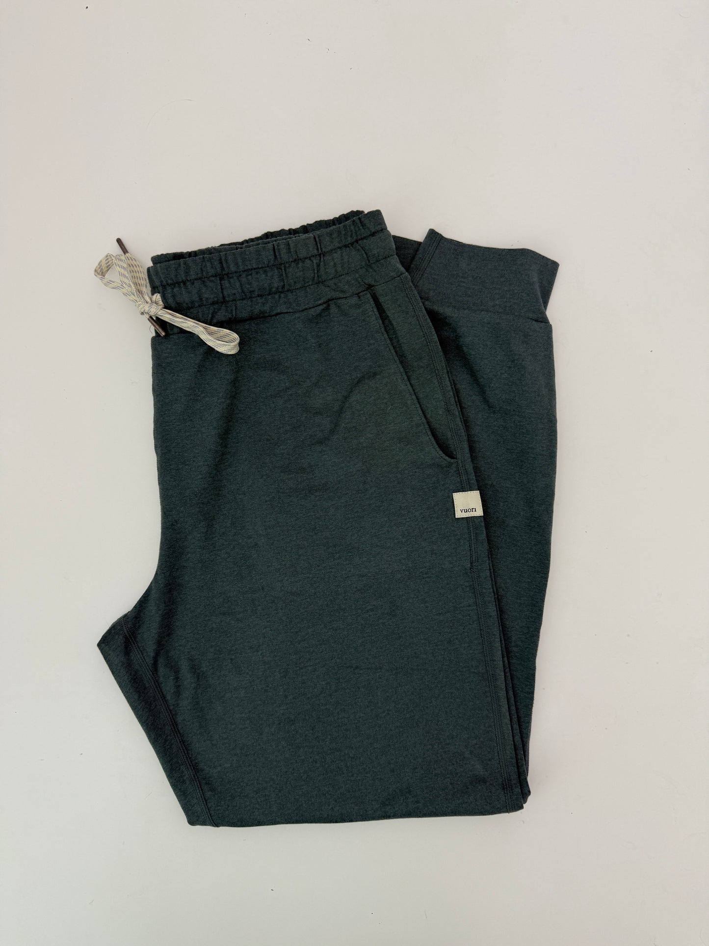 vuori teal heather performance jogger (size XS & small)