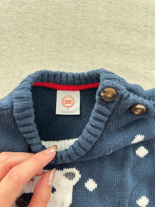 KIDS 100% cotton polar bear sweater (size 2T)