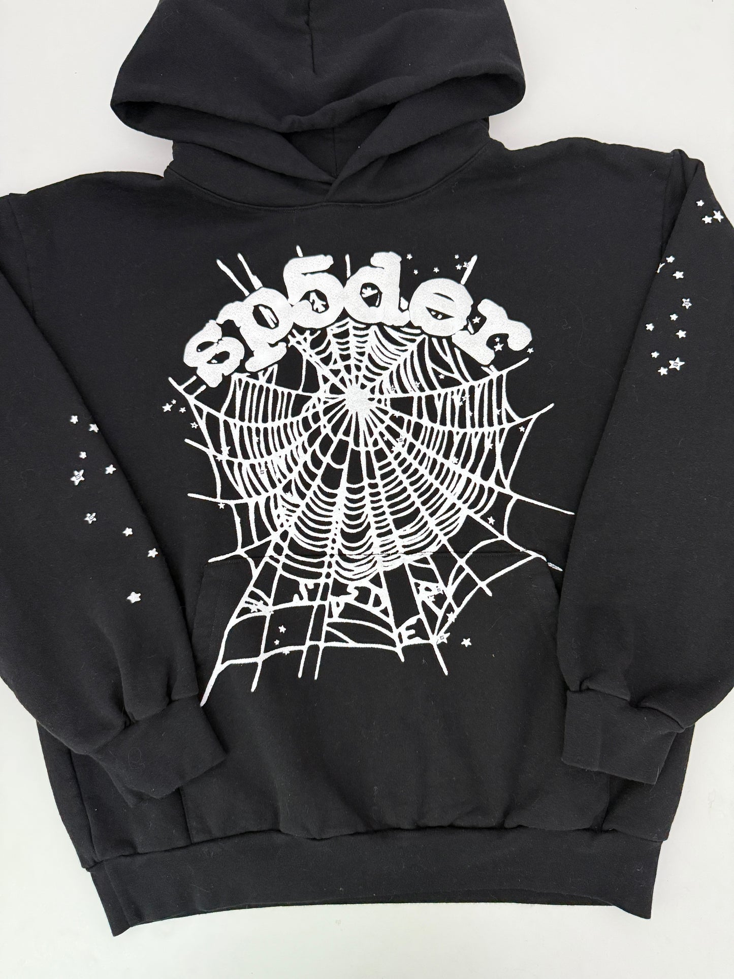 Sp5der OG black web hoodie (size xlarge - unisex)