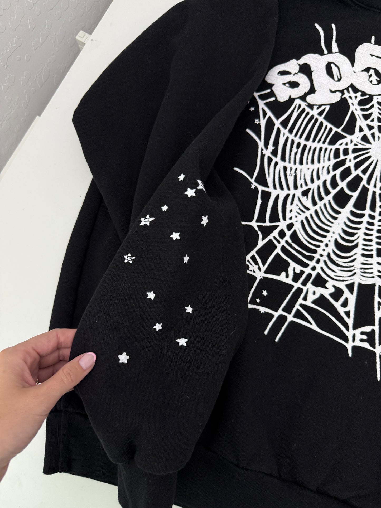 Sp5der OG black web hoodie (size xlarge - unisex)