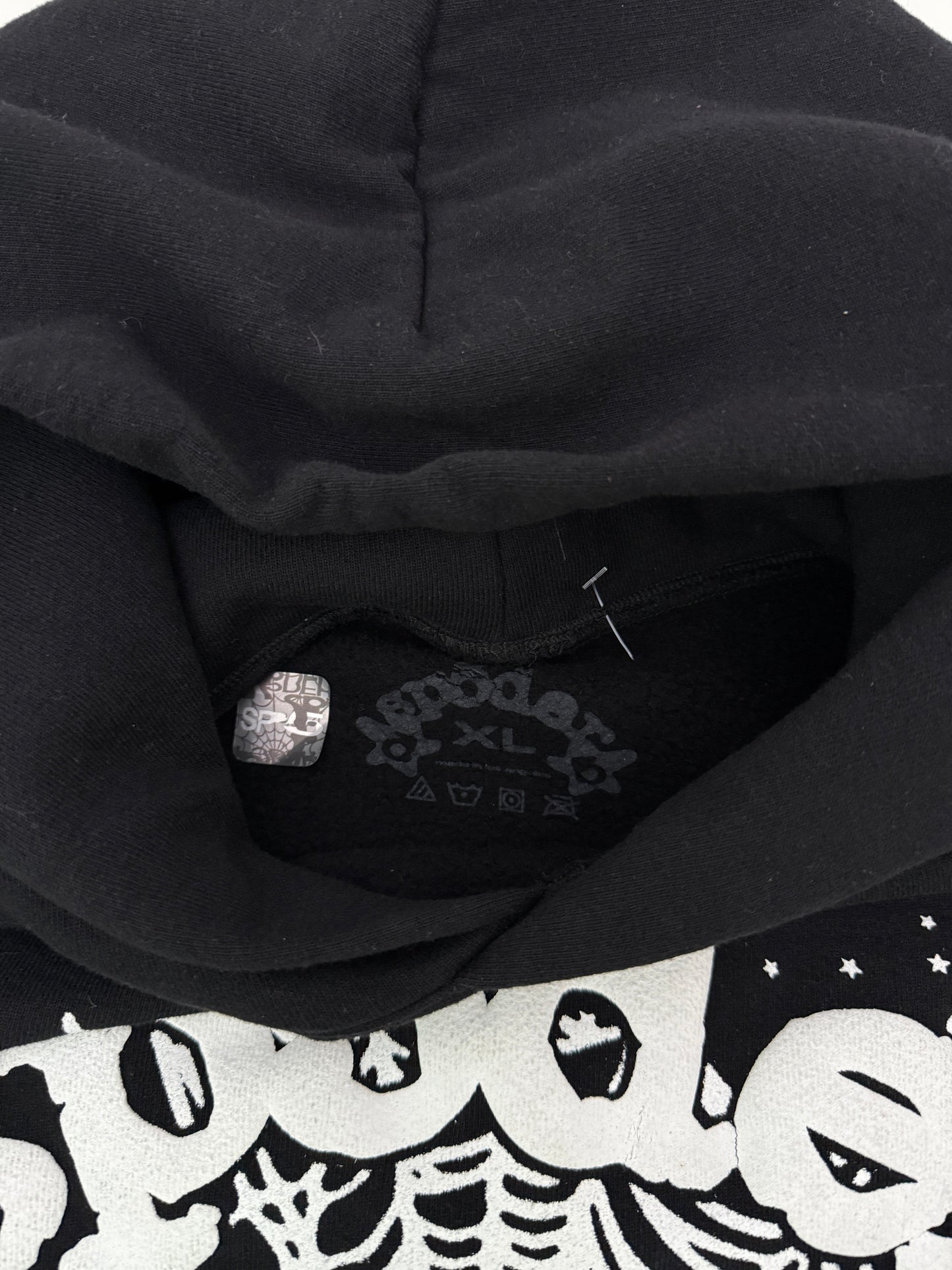 Sp5der OG black web hoodie (size xlarge - unisex)