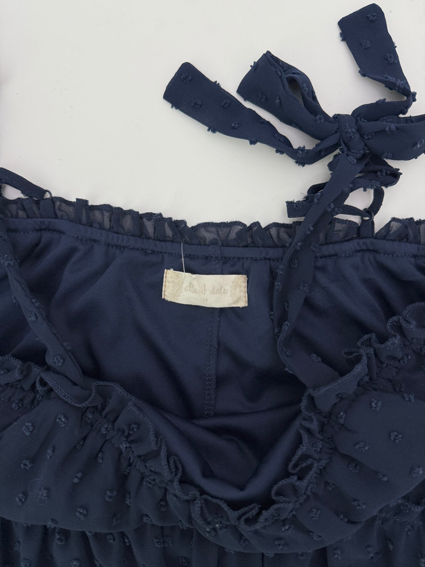 altar'd state navy mini dress (size medium)