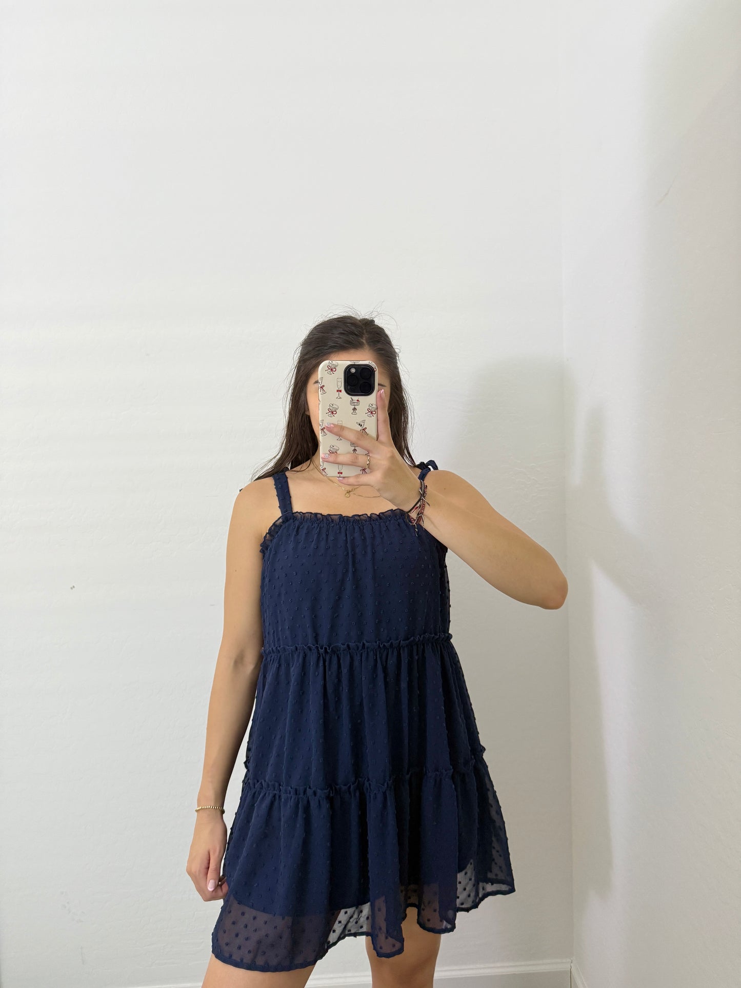 altar'd state navy mini dress (size medium)