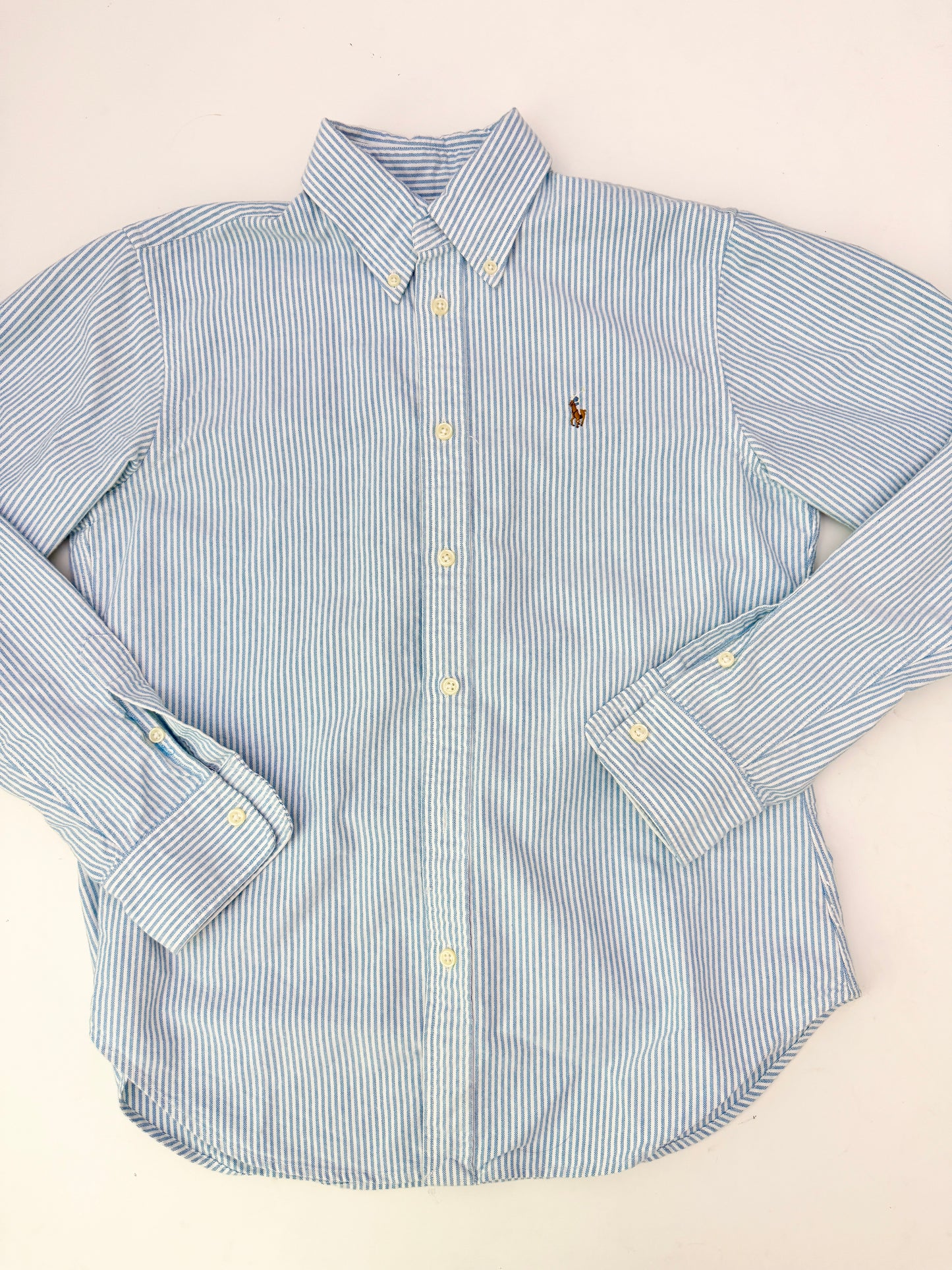 Ralph Lauren 100% cotton striped polo (size small)