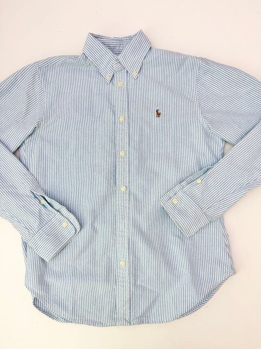 Ralph Lauren 100% cotton striped polo (size small)