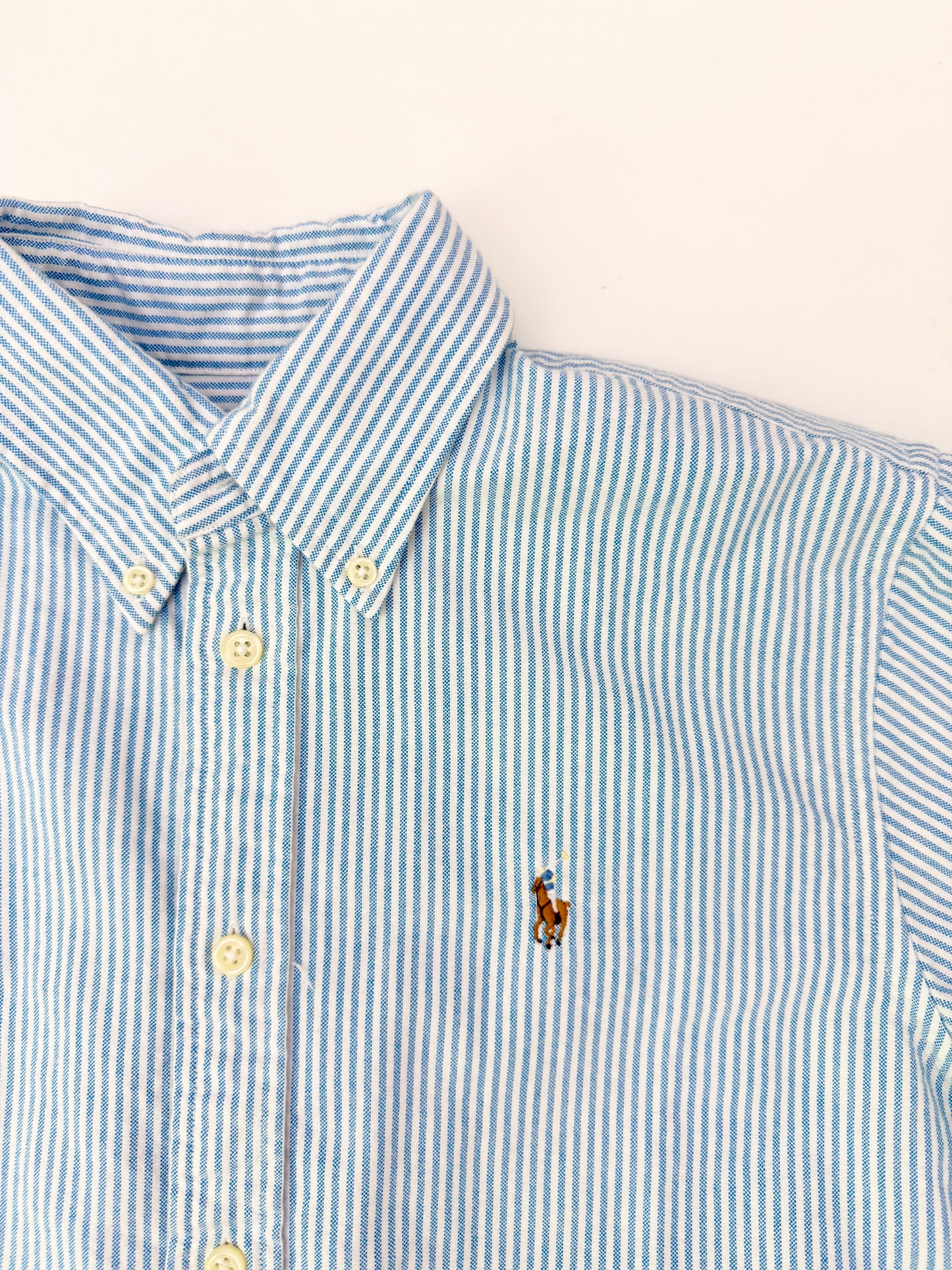 Ralph Lauren 100% cotton striped polo (size small)
