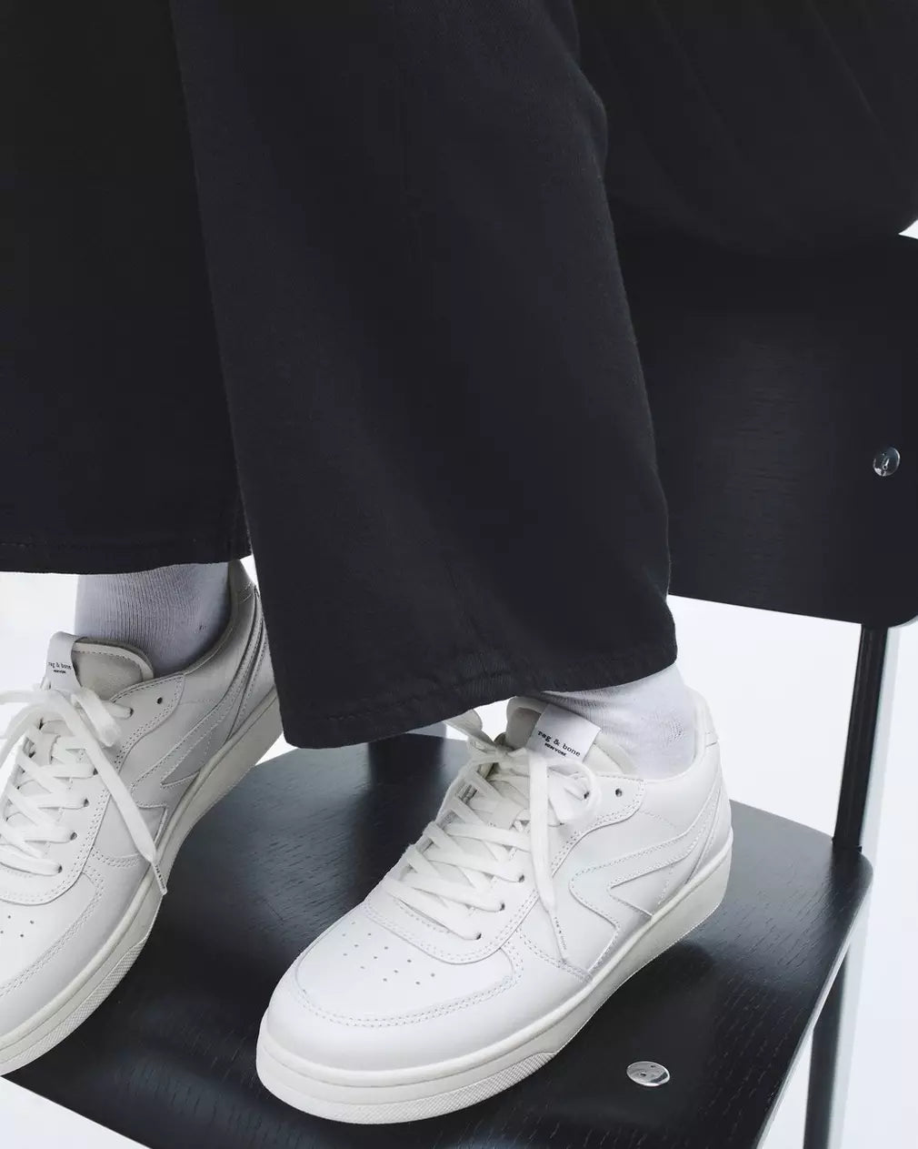 rag n bone white retro court leather sneaker (size 38 / US 8)