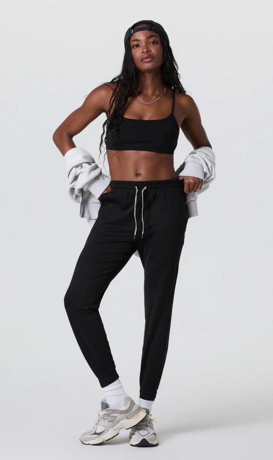 vuori black heather performance jogger (size small)