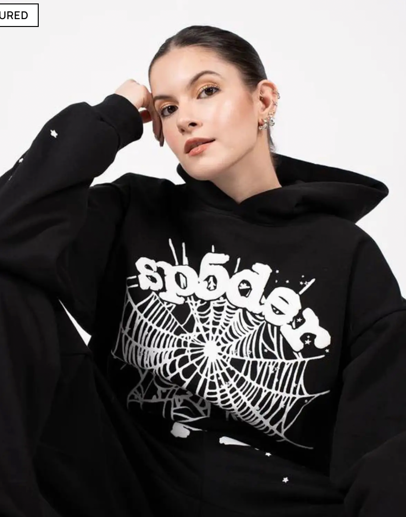 Sp5der OG black web hoodie (size xlarge - unisex)