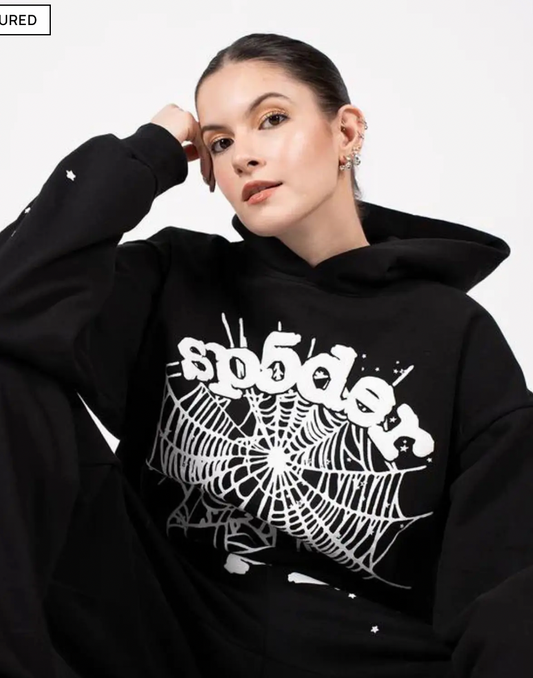 Sp5der OG black web hoodie (size xlarge - unisex)