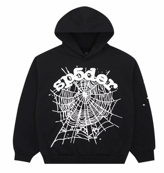 Sp5der OG black web hoodie (size xlarge - unisex)