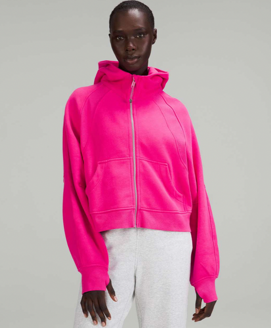 Lululemon sonic pink scuba full zip hoodie- Size XS/S
