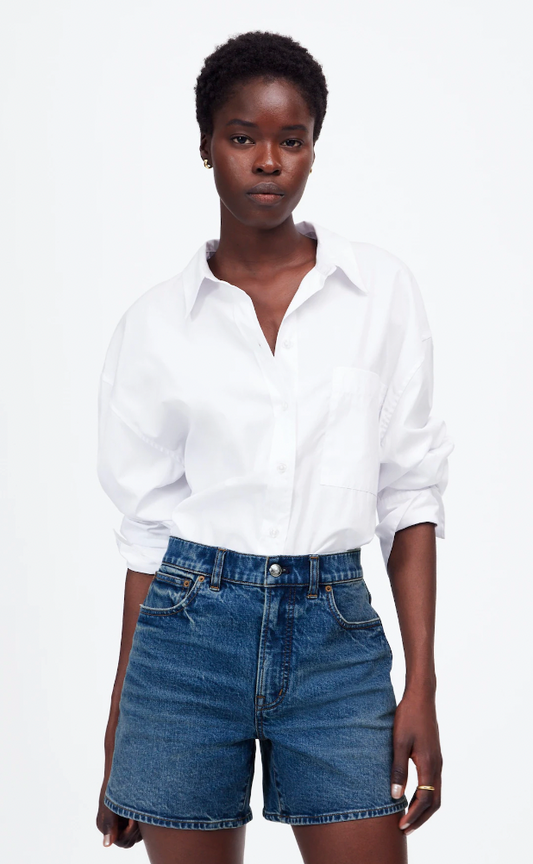 madewell high rise relaxed denim short (size 27)