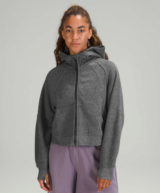 Lululemon grey scuba full zip hoodie- Size XS/S