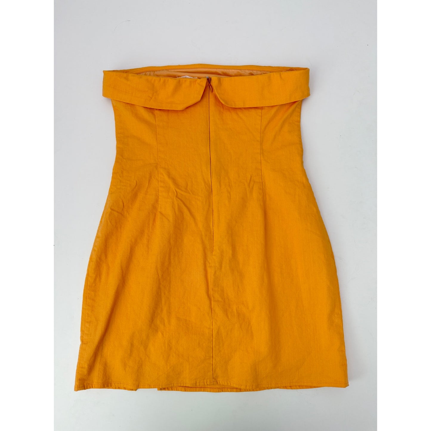 Sky to moon orange strapless mini dress - size large