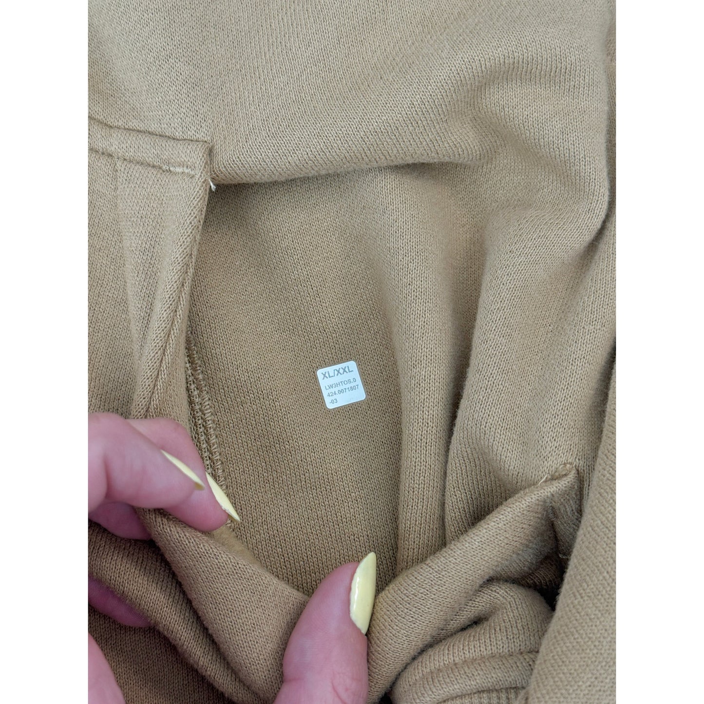 Lululemon tan scuba 1/2 zip hoodie - size XL/XXL