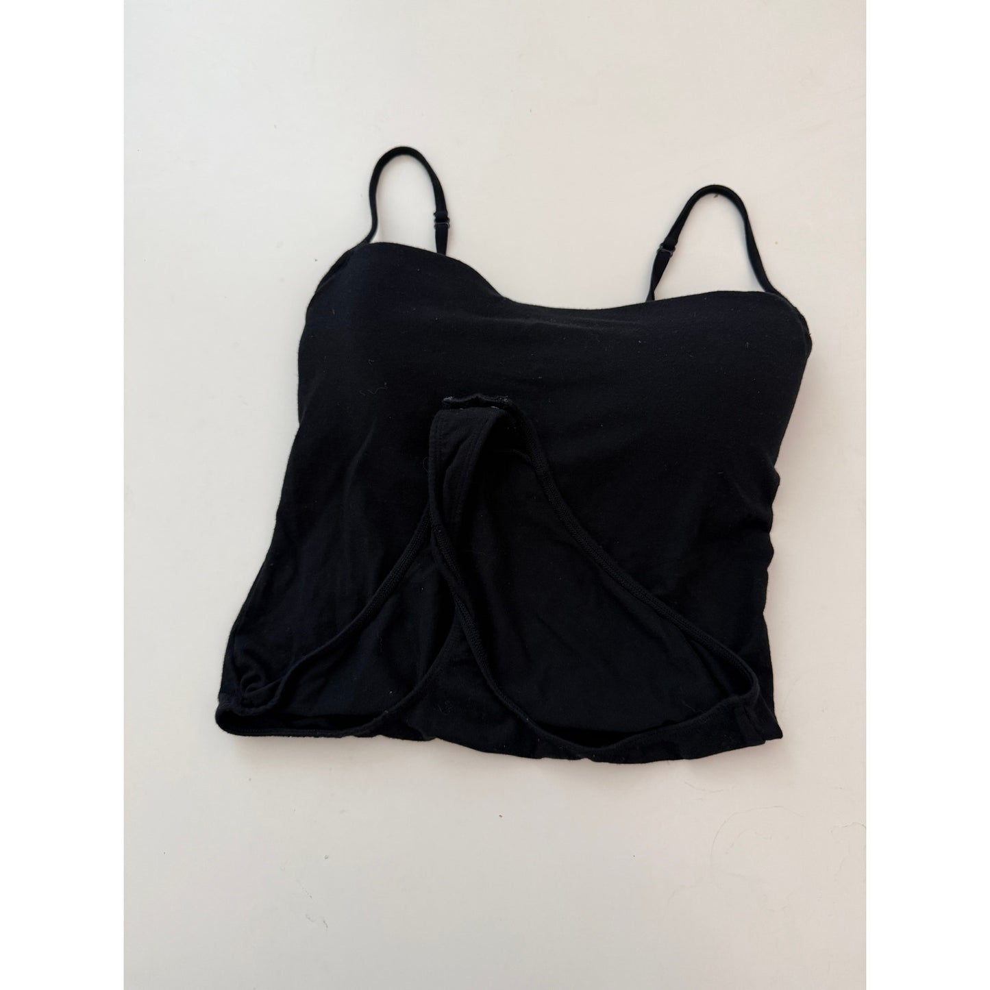 skims black bodysuit with built in bra - size small
