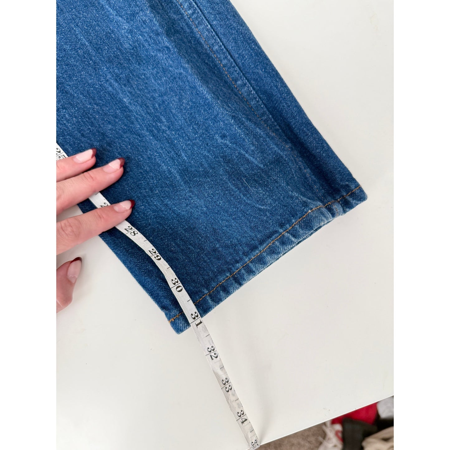 Frame dark wash high rise true straight leg jeans - size 28