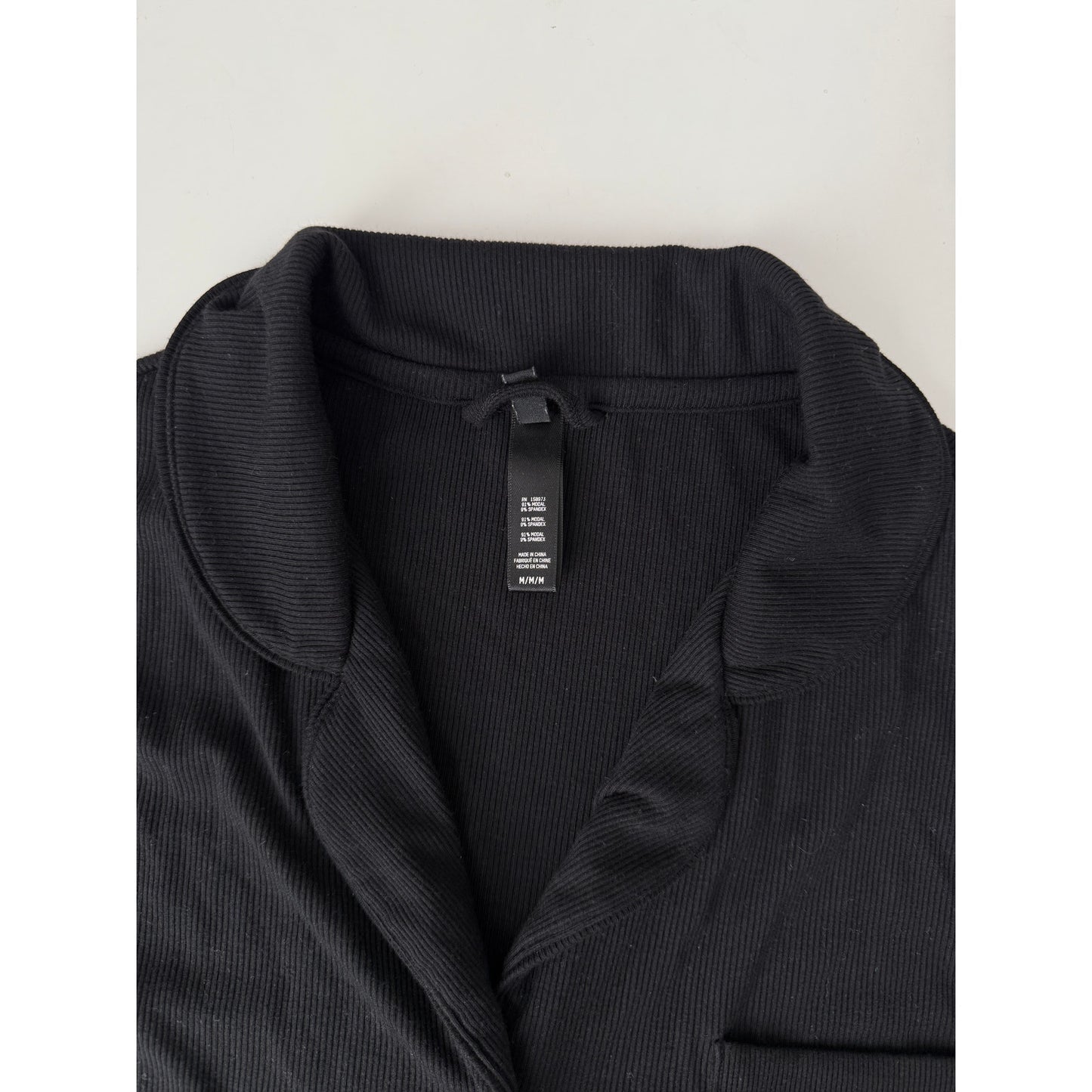 skims onxy soft lounge long sleeve sleep shirt - size medium