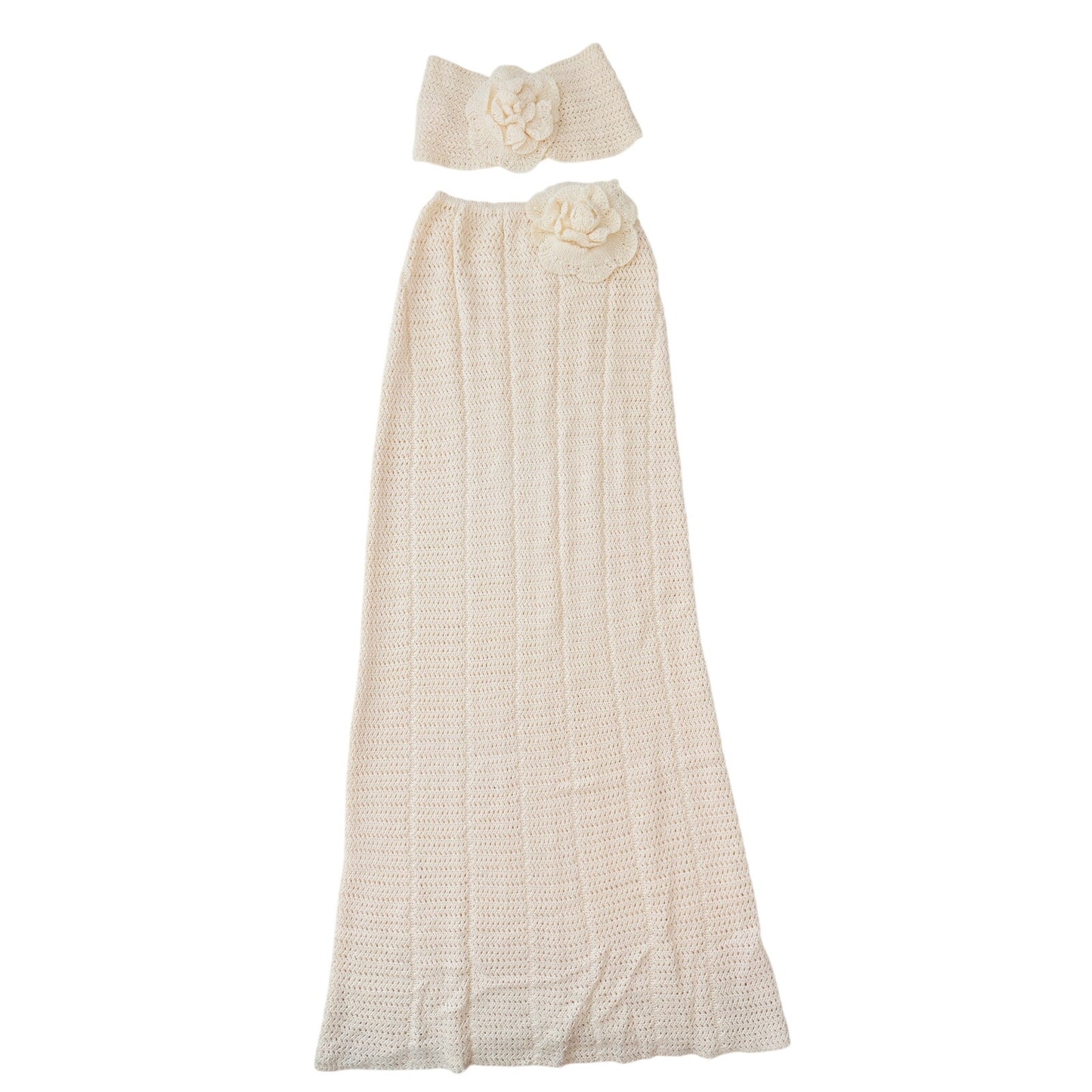 Peppermayo crochet maxi skirt set - size M/L