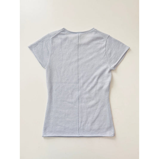 skims blue 100% cashmere tshirt - size small
