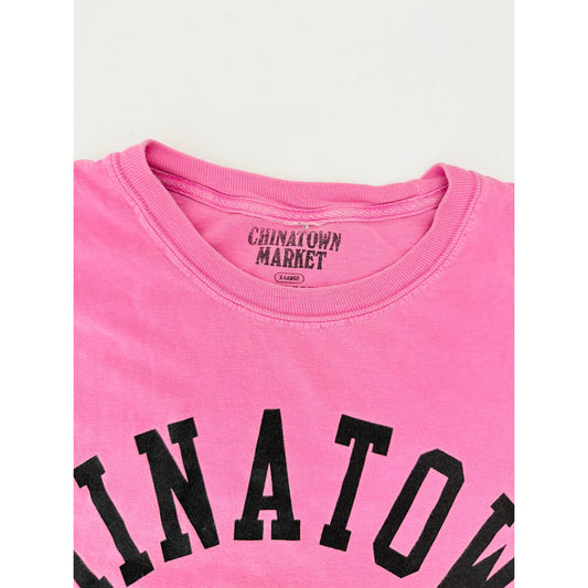 chinatown market pink basketball graphic tee - size xlarge