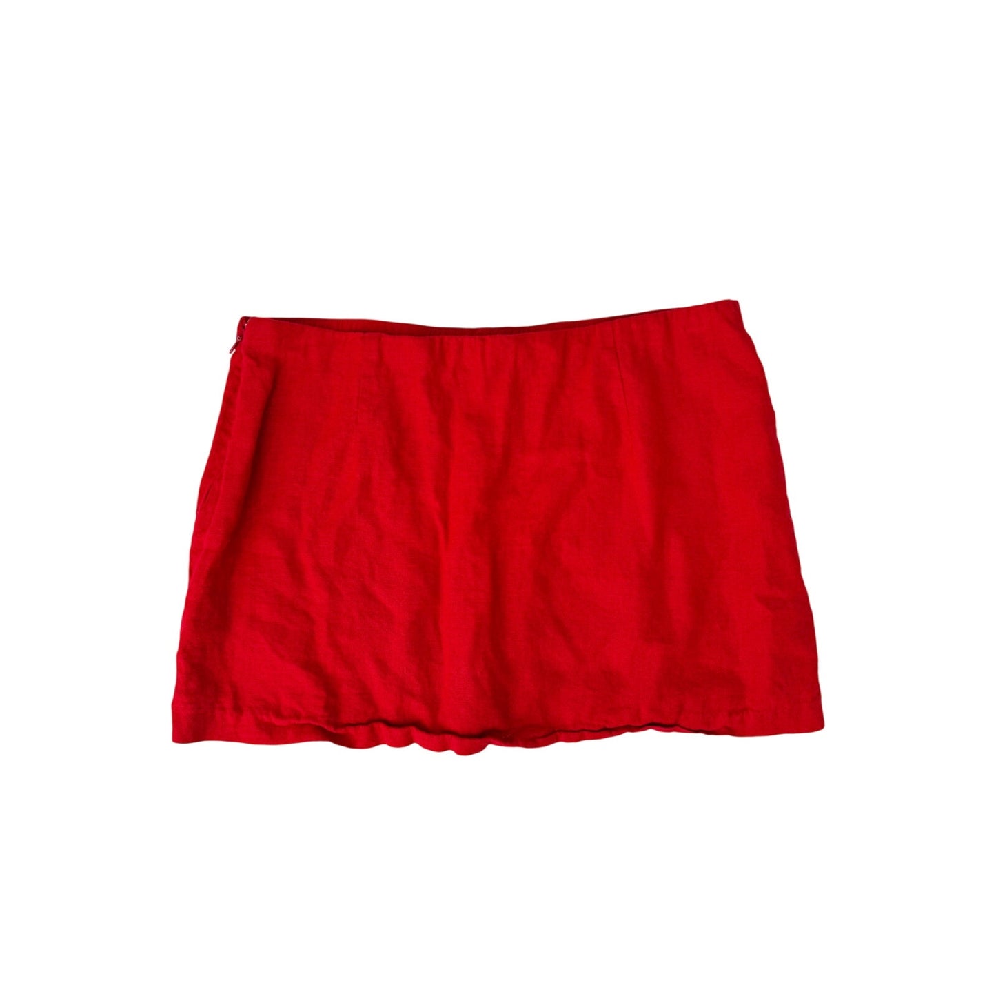 Abercrombie and fitch red scarlett mini skort mid rise - size small