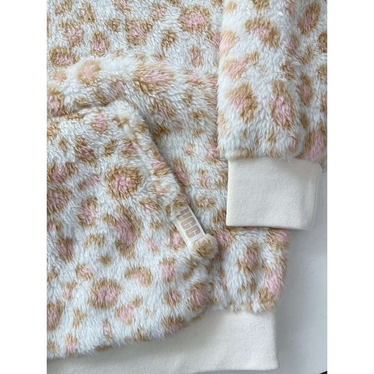 Ugg sherpa leopard print hoodie - size XS