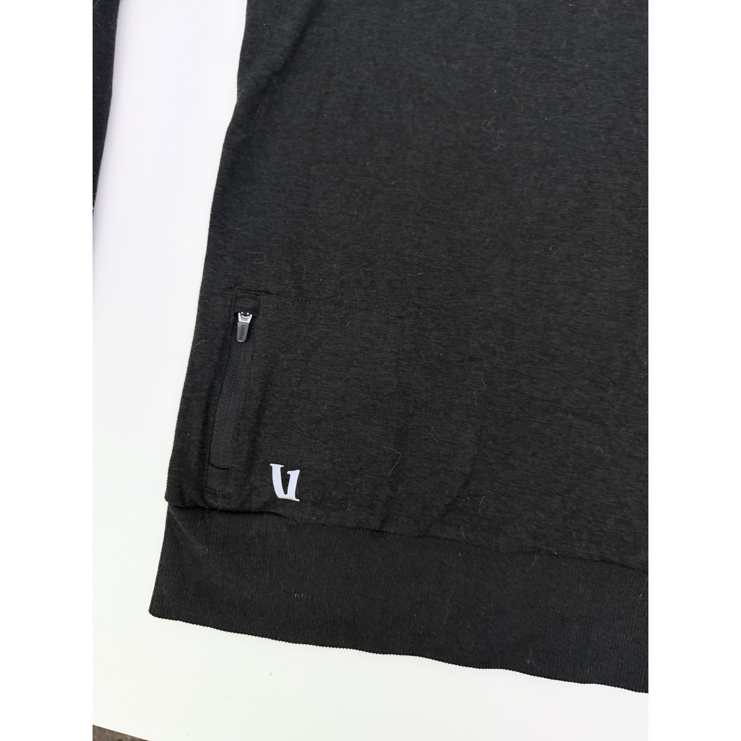 Vuori Men's black heather ponto performance crewneck - size XL