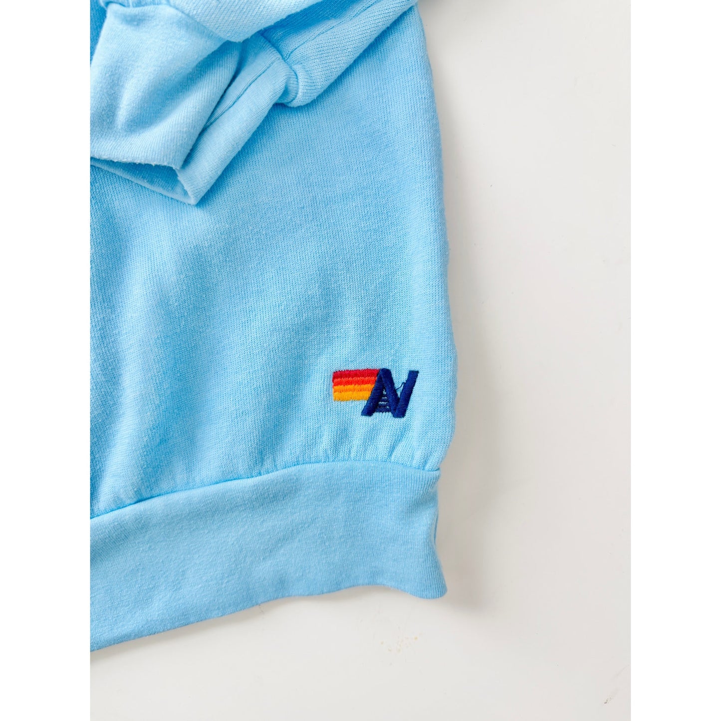 Aviator Nation ice blue logo hoodie - size medium