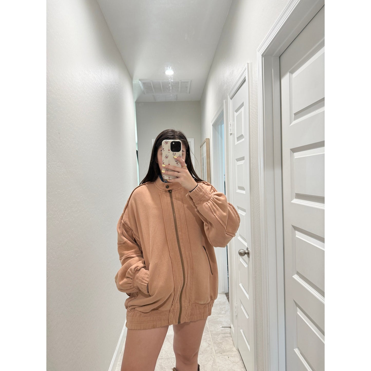 Free people we the free lou moto zip jacket - size medium