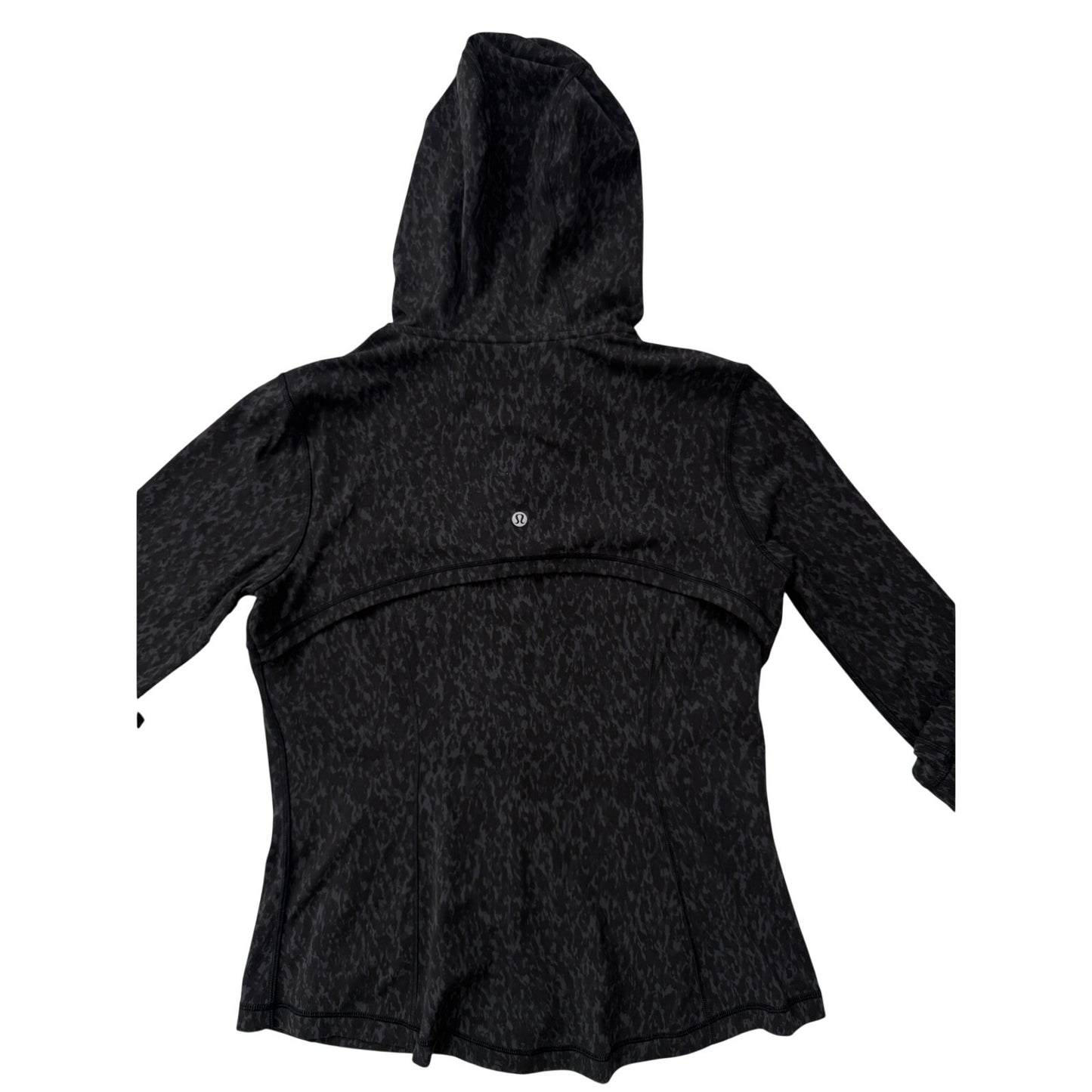 Lululemon black leopard camo hooded define jacket - size 12