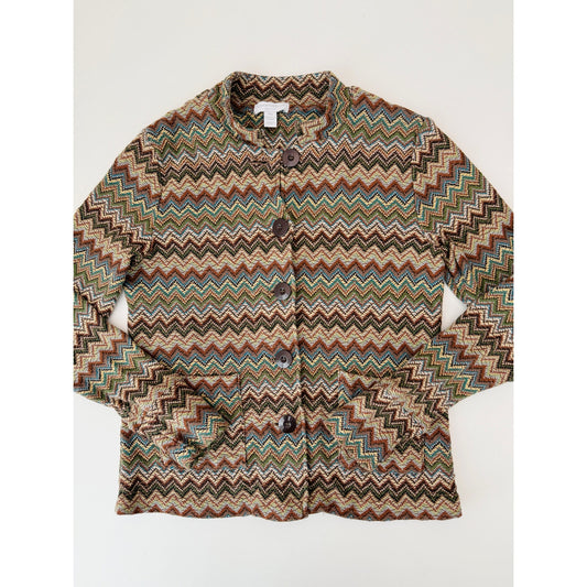 vintaged charter club button down cardigan - size small
