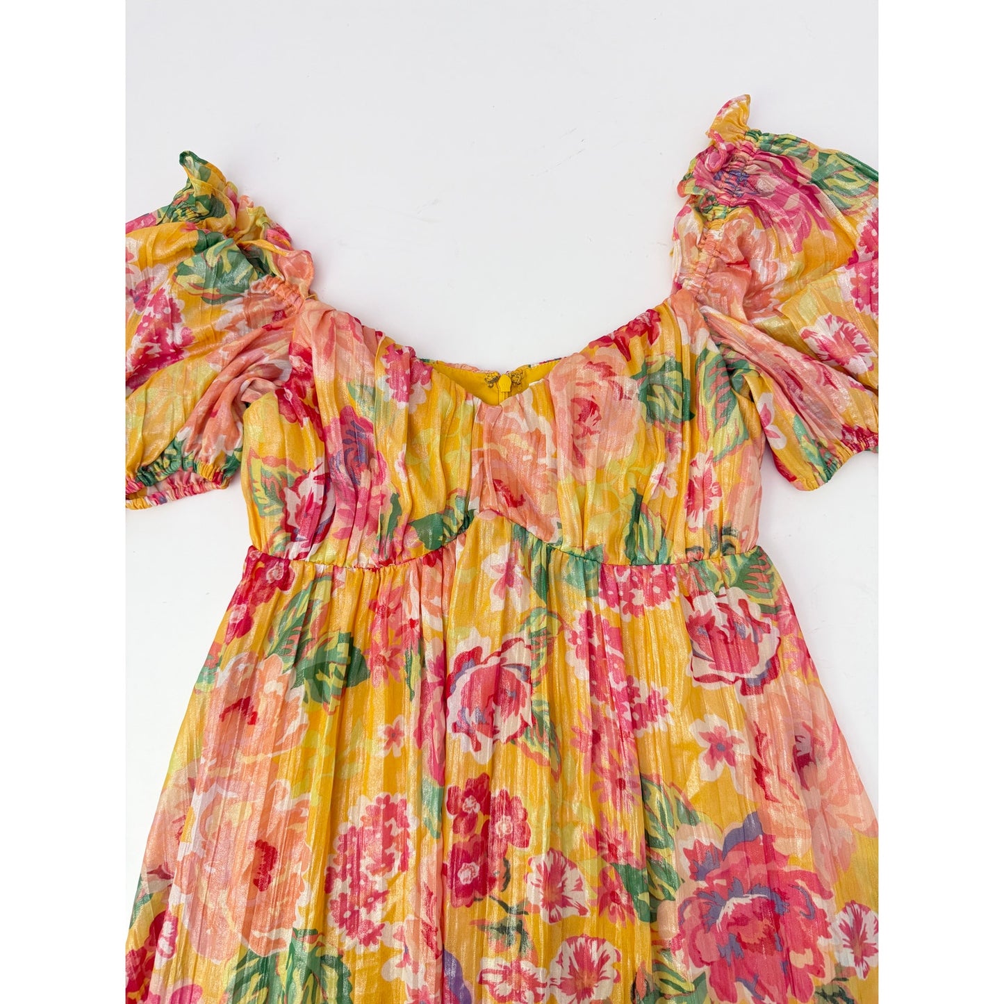 Lovers + Friends Floral Puff Sleeve Mini Dress - XS
