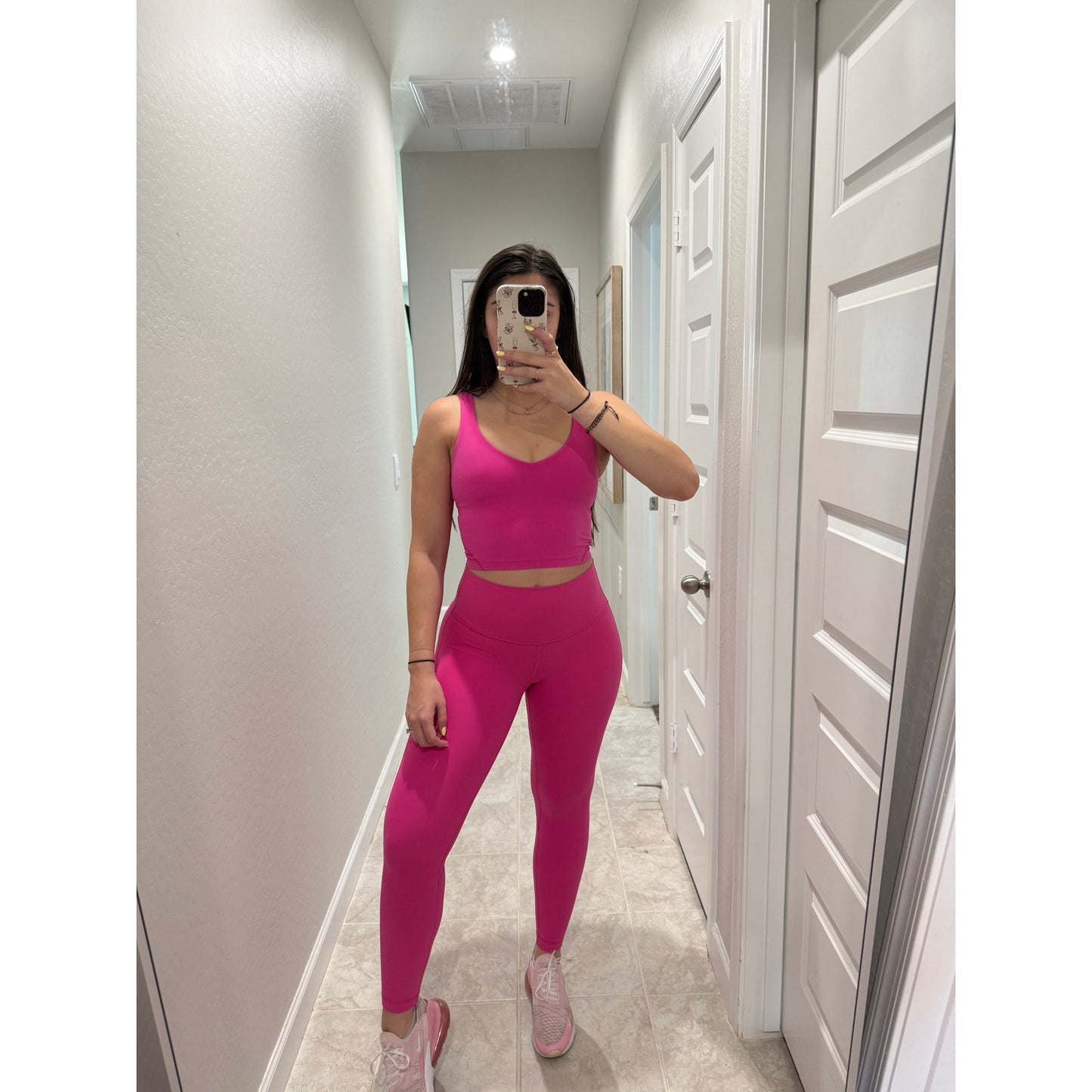 lululemon sonic pink align leggings - size 4, 25" inseam